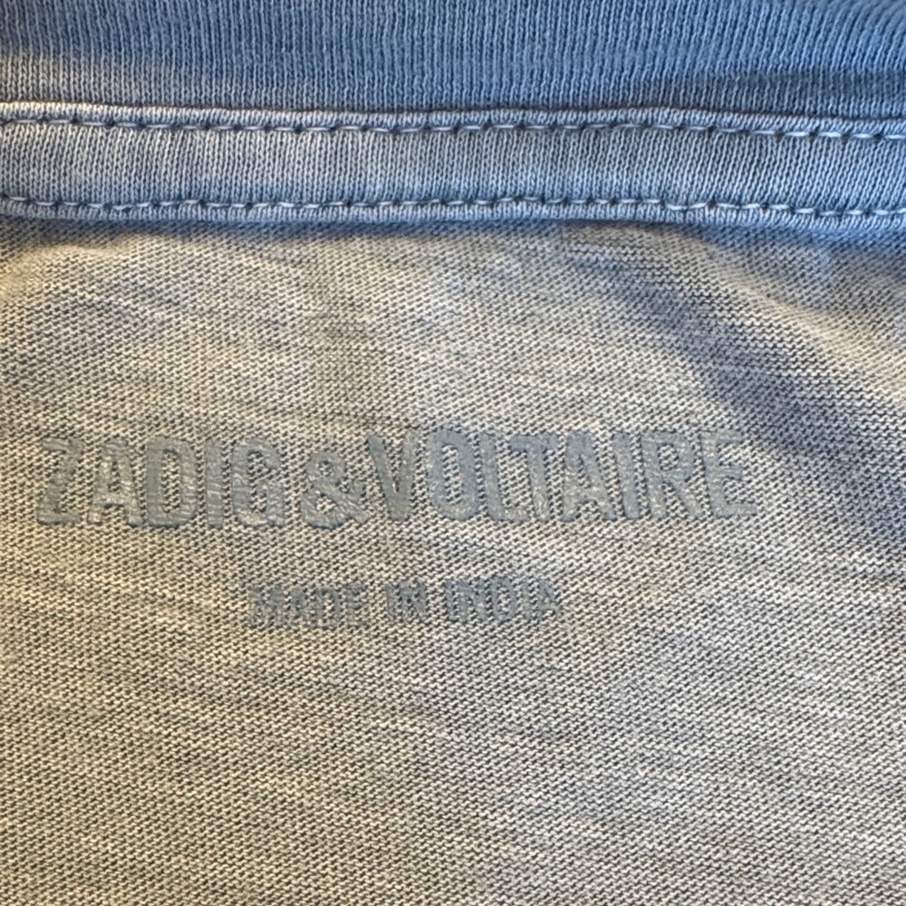 Zadig & Voltaire Light Blue Tee - Girls Can Do Anything - Picture 4 of 4